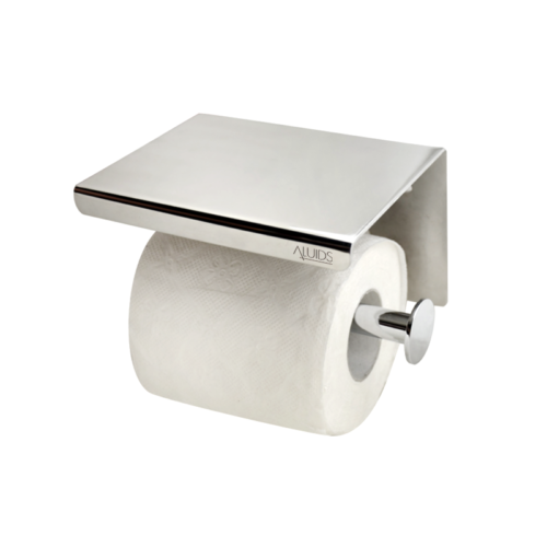 Toilet Roll Holder with Shelf for Phone || Stainless Steel || Aluids