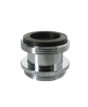 Aerator Adapter 55/64 – 27 X Male M24 X 1 with Washer NBR 85 Durometer C5578 aluids