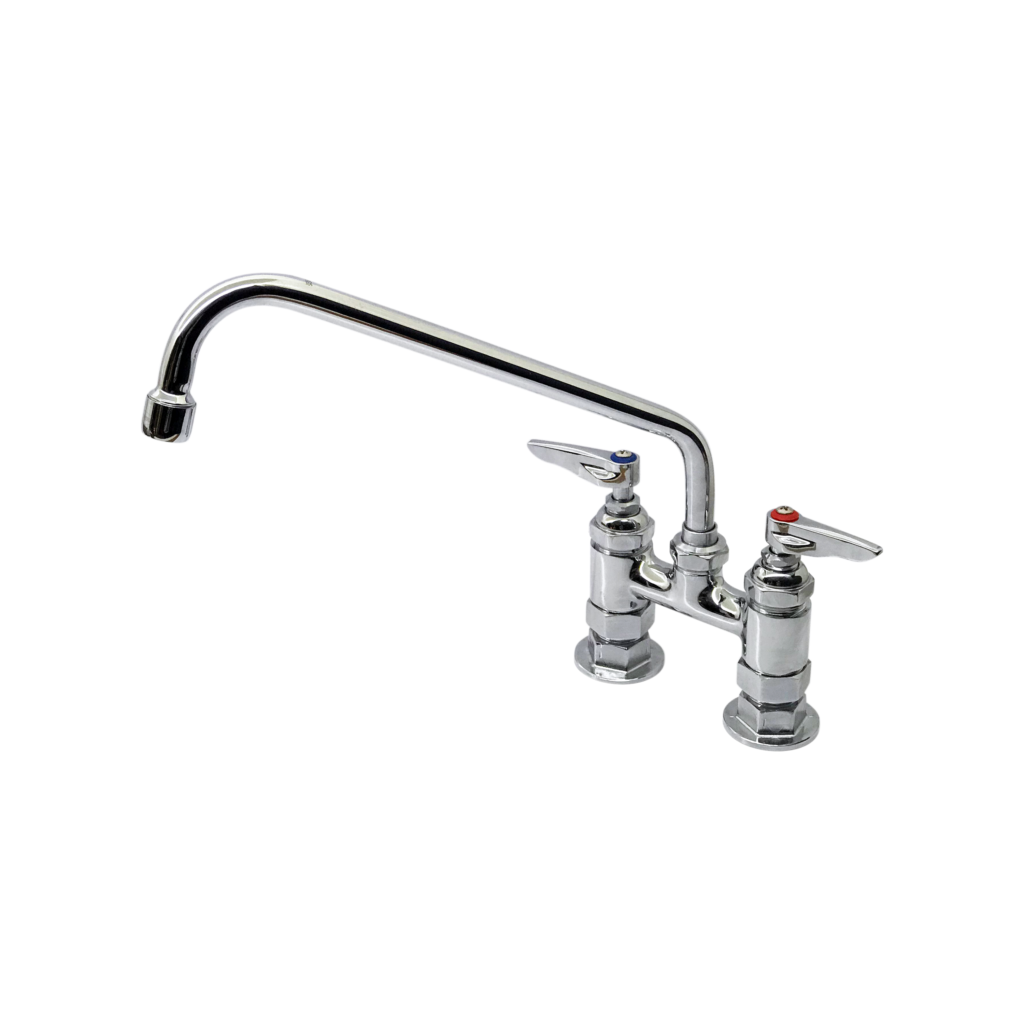 Double Pantry Deck Mount Swivel Tap with 12″ Swing Nozzle - Aluids Usa