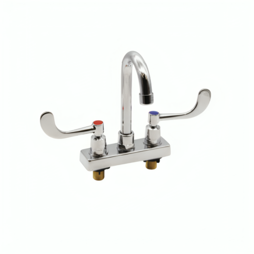 4" Centers Deck Mounted Faucet with 3-1/2" gooseneck