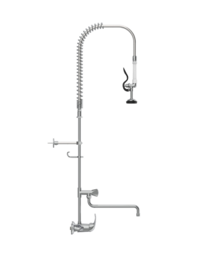 Pre-Rinse Unit with Single Lever Wall Mount